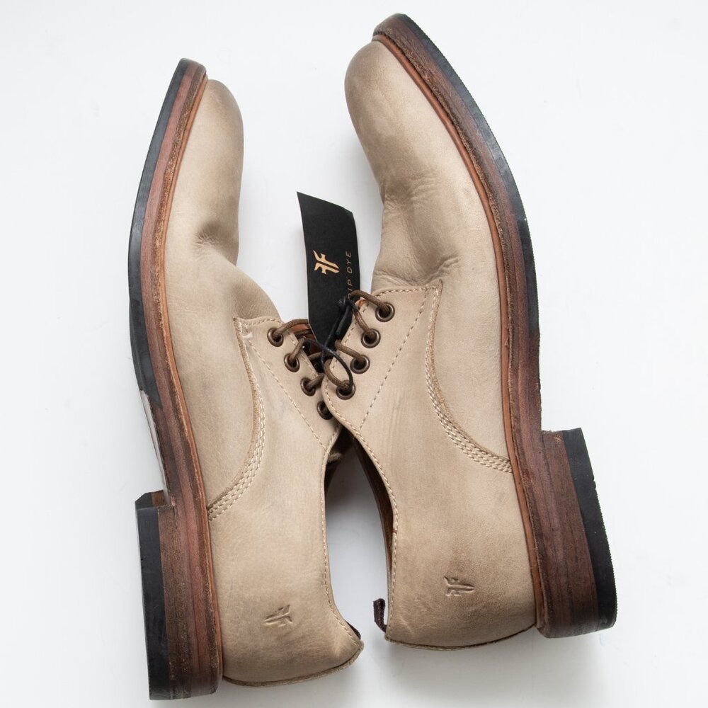 Frye Murray Oxford Shoes Leather Dip Dye Taupe Brown Size 9.5 NWT - Picture 4 of 9